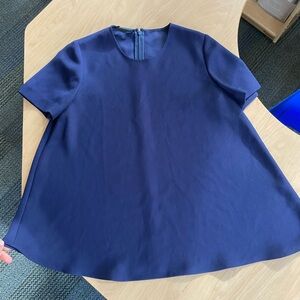 Co Navy Blue A-Line Blouse